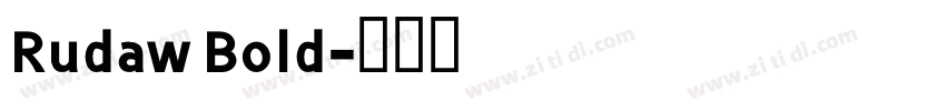 Rudaw Bold字体转换